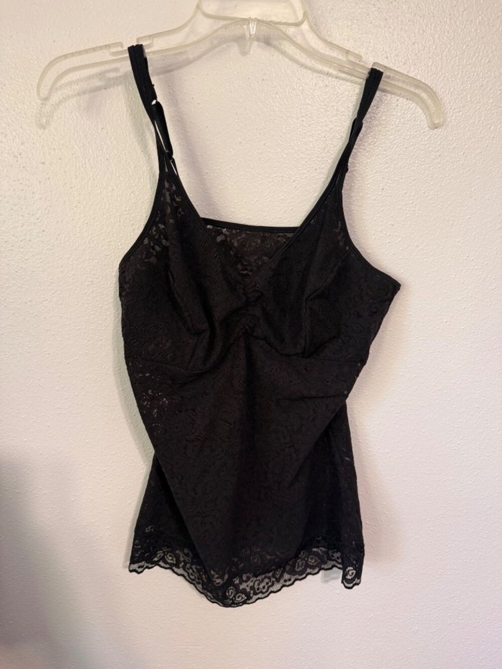 Bali Lace 'N Smooth Firm Control Shapewear Cami Tank black Womans XL
